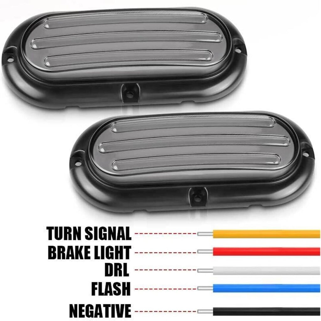 2 Pcs LED Tail Light DRL Running Light Rear Brake Lamp Turn Signal Lamp