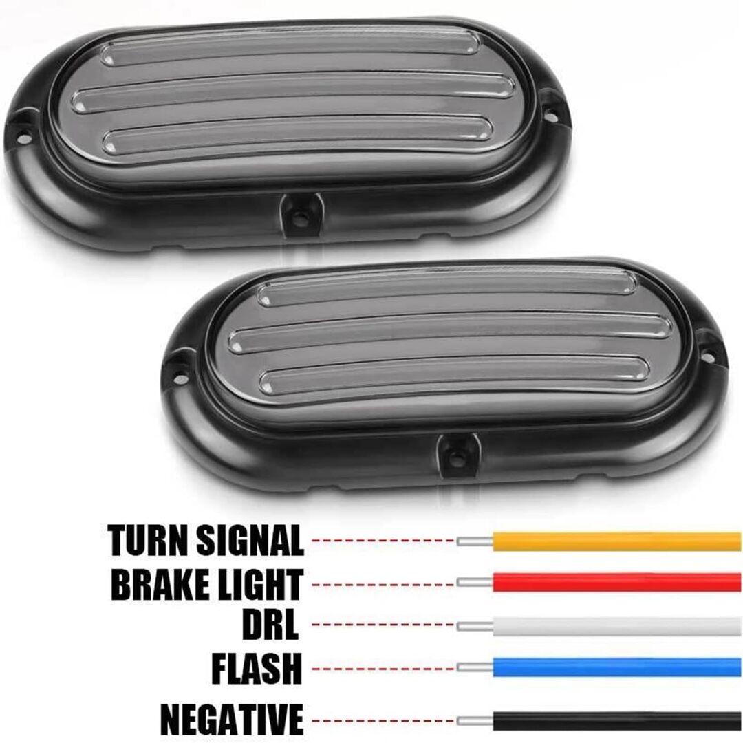 2 Pcs LED Tail Light DRL Running Light Rear Brake Lamp Turn Signal Lamp