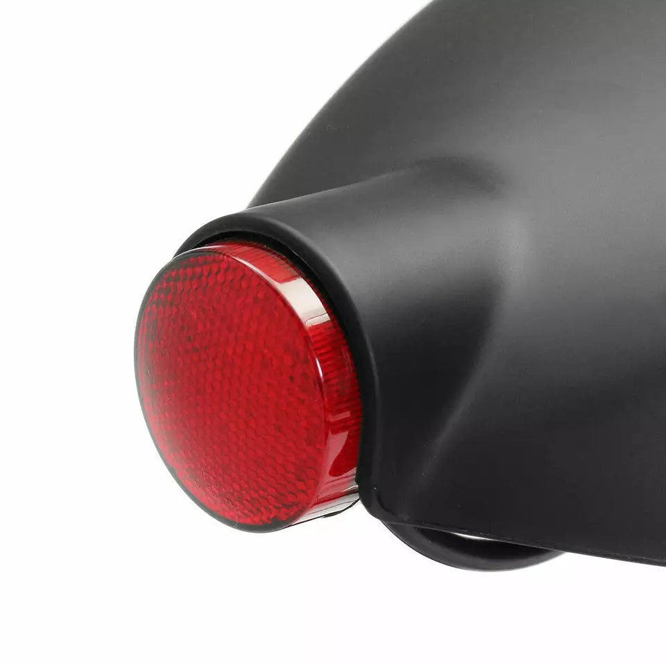 Cafe Racer Back Seat Coaling Matt Black Finishing with Round Shape Back Light