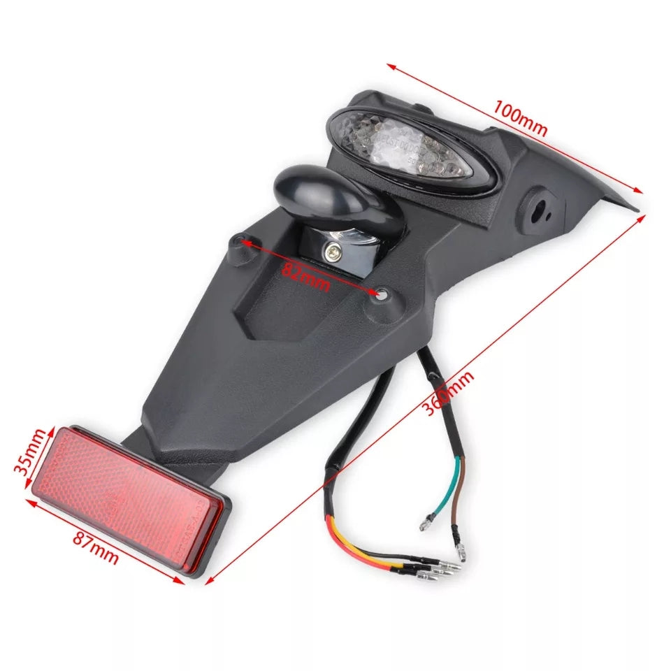 Motorbike LED Fender Rear Tail Stop Light Reflector