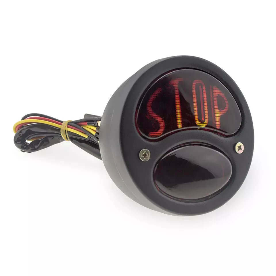 Motorbike Stop License Plate Holder Mount Red Rear Back Brake Light lamp universal